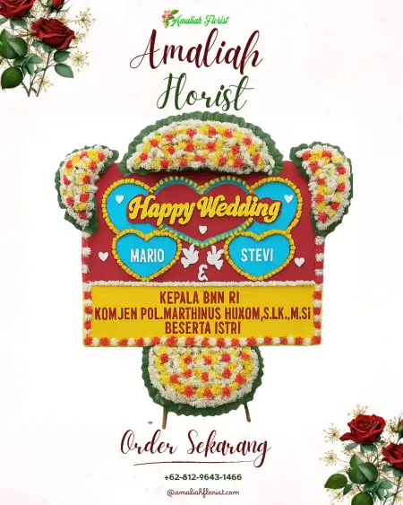 Papan Bunga Pernikahan Moa Lakor